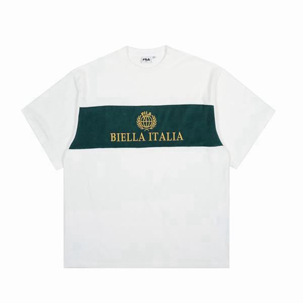 Camisetas Manga Corta Fila Mujer Blancas / Verde - Heritage S/S - España 986521SVI